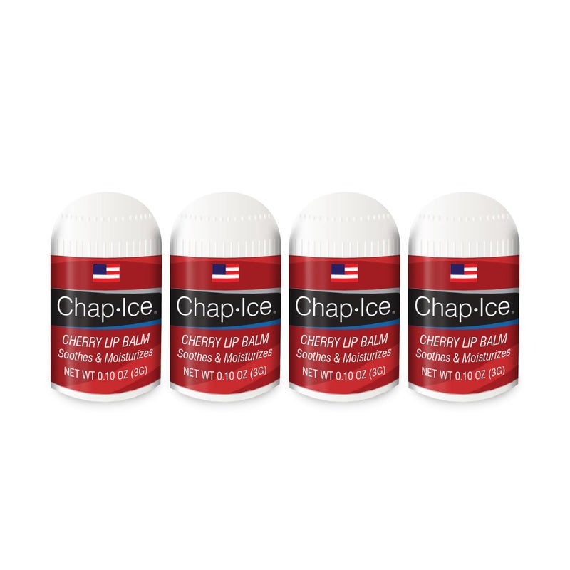 Chap Ice Lot of 4 Oralabs Chap Ice Cherry Lip Balm Mini Cute Bonus Pack â€¦ - Image 1